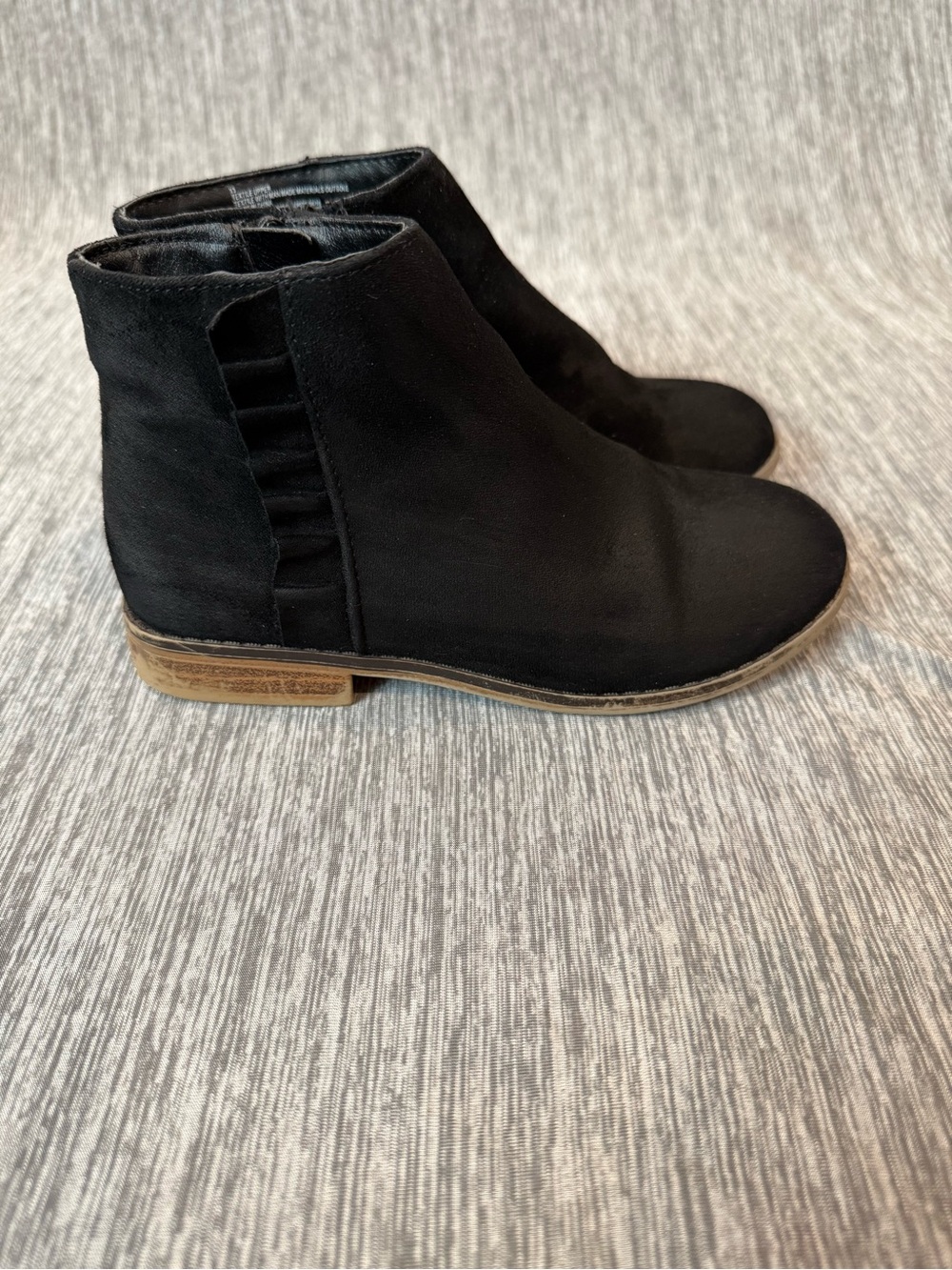 Cat & Jack Black Suede-Look Chelsea Ankle Boots